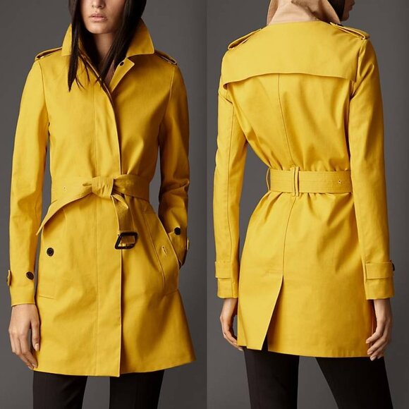 Burberry Dandelion Mid-Length Bonded Cotton Trench Coat - Picture 1 of 14